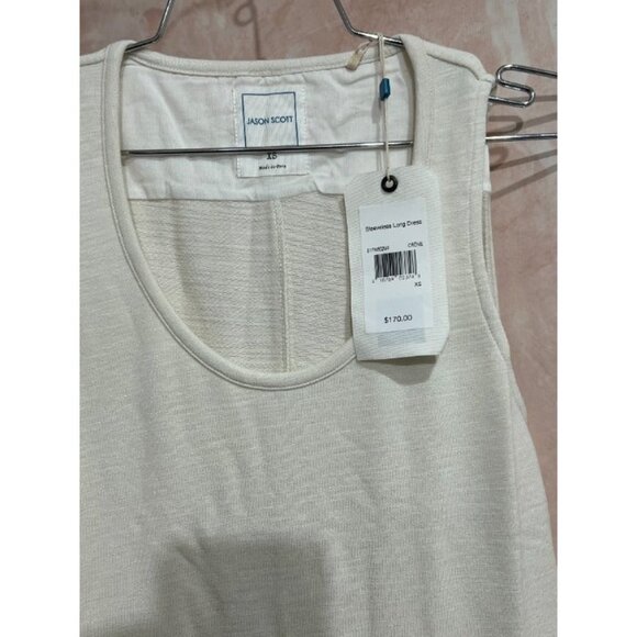 Jason Scott Sleeveless French Terry Fabric Peru Dress CREME size XS - Picture 3 of 7